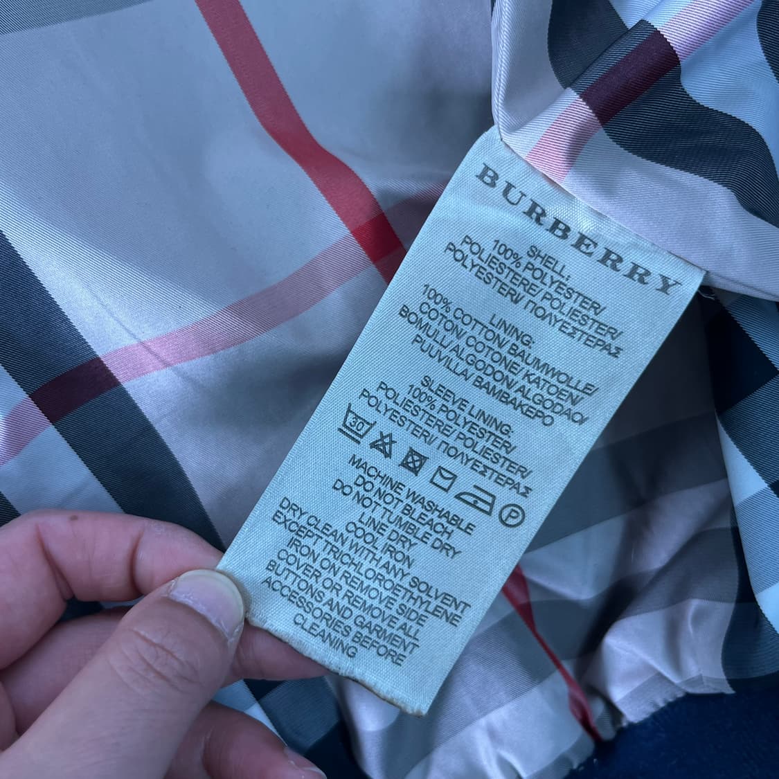 100 버버리 브릿 기마로고 나일론 블루종 자켓 상품이미지6