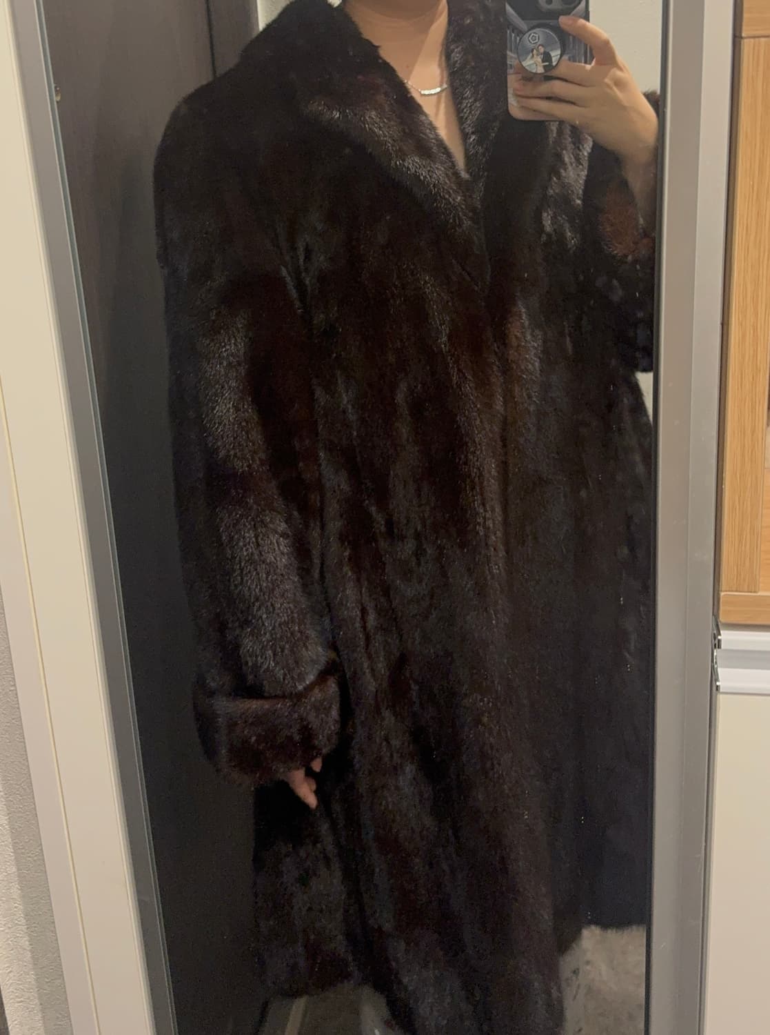 고급 통 밍크 롱 밍크코트 상품이미지5