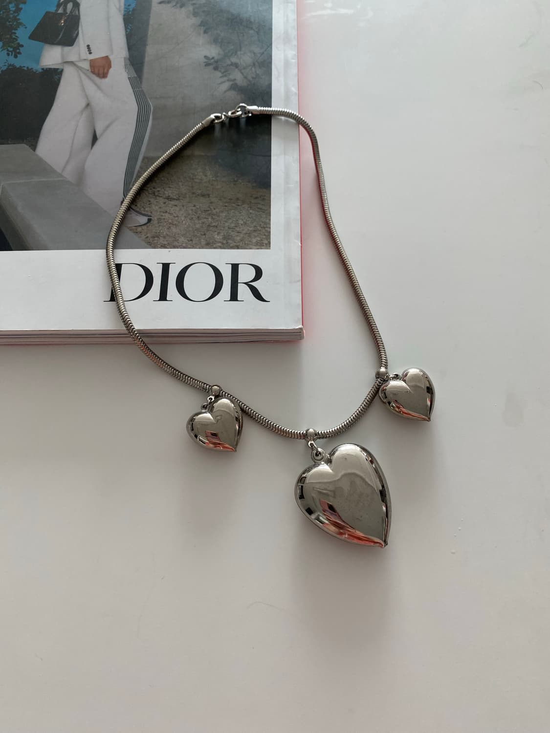 실버톤 하트 목걸이 상품이미지3