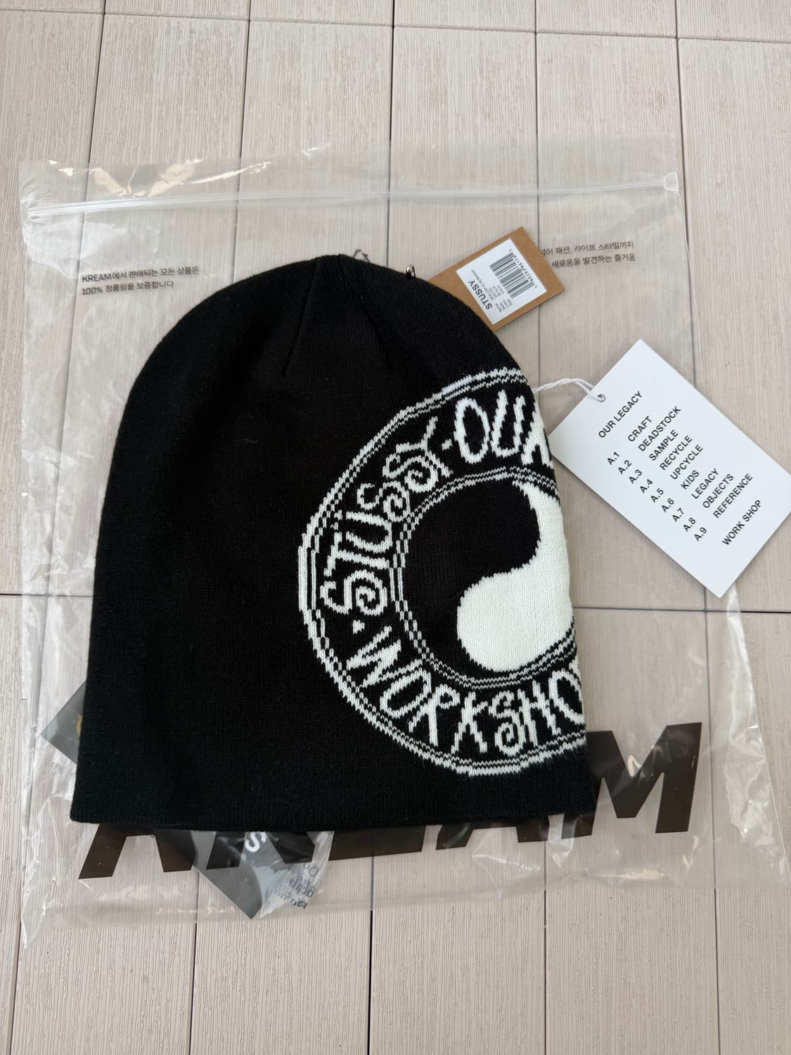 스투시 X 아워레가시 워크샵 스컬캡 블랙 상품이미지1