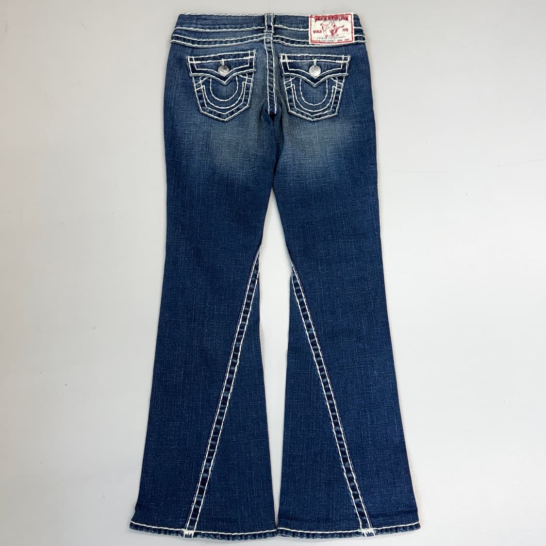 트루릴리전 Y2K 흰색스티치 조이슈퍼티 부츠컷 데님팬츠 상품이미지3