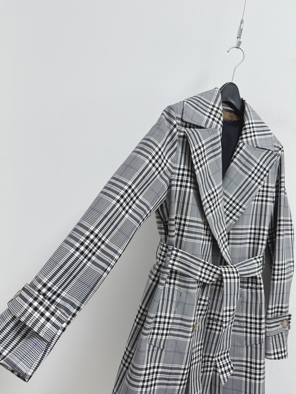 마시모두띠 체크 트렌치코트 상품이미지3