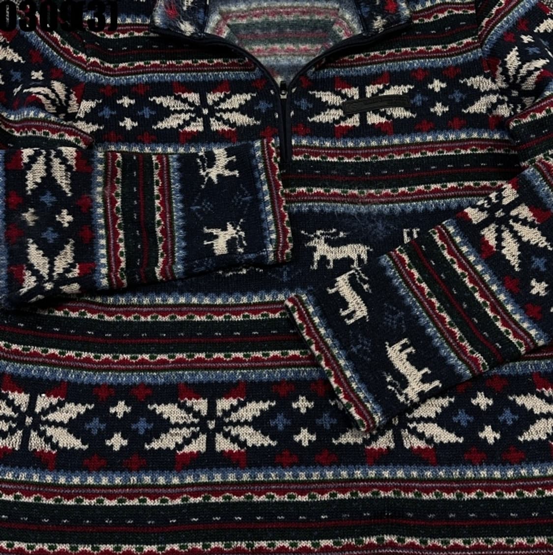 아이더 노르딕패턴 반집업 니트 상품이미지4