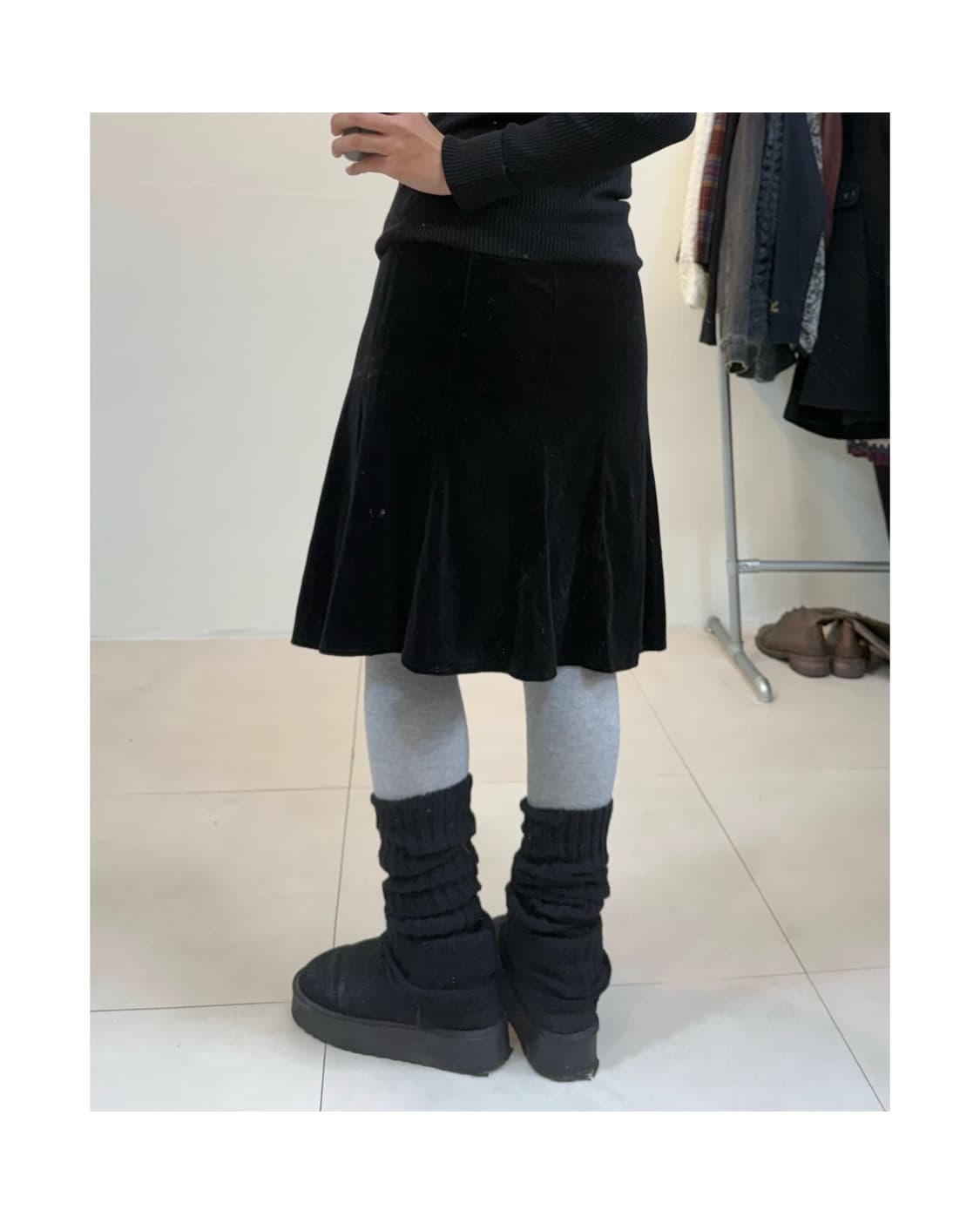 빈티지 벨벳 스커트 상품이미지2