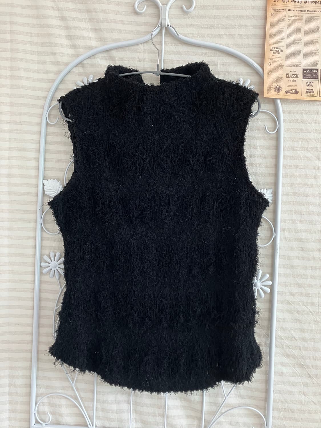 빈티지 블랙 브러시 폴라 나시 885 y2k 스트릿 모리 갸루 일본빈티지 상품이미지1