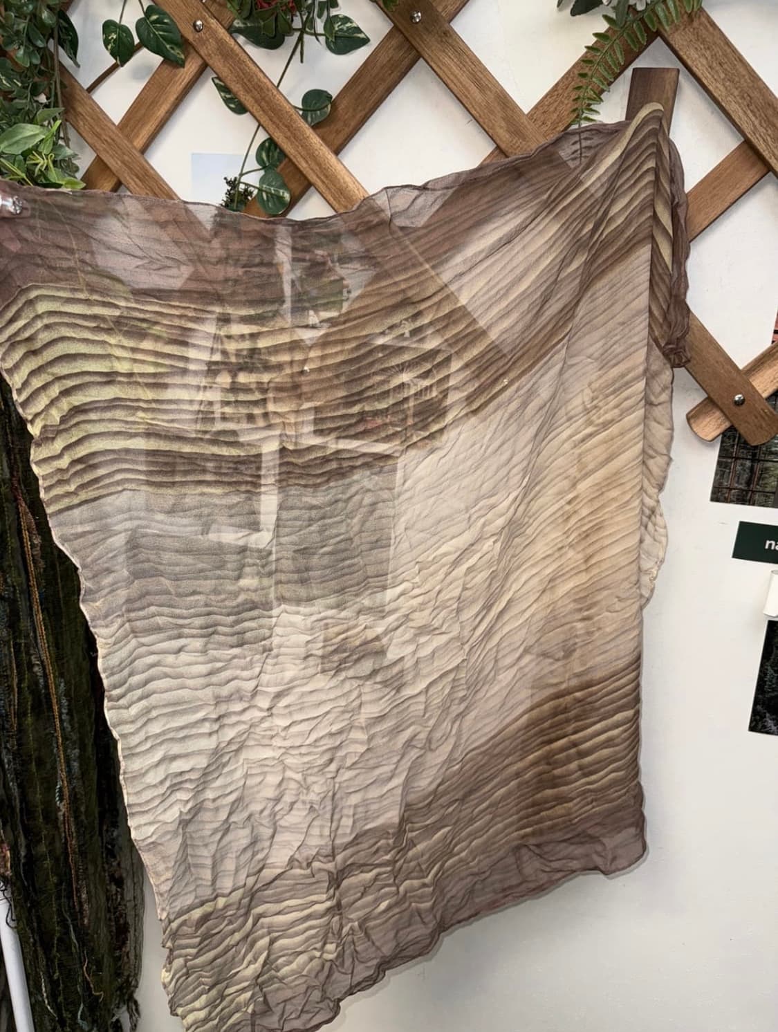 Brown gradient silk scarf 상품이미지3