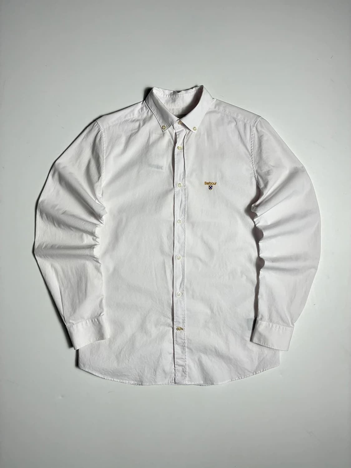 바버 Barbour 자수 로고 화이트 옥스포드 테일러드 셔츠 R1919 상품이미지1
