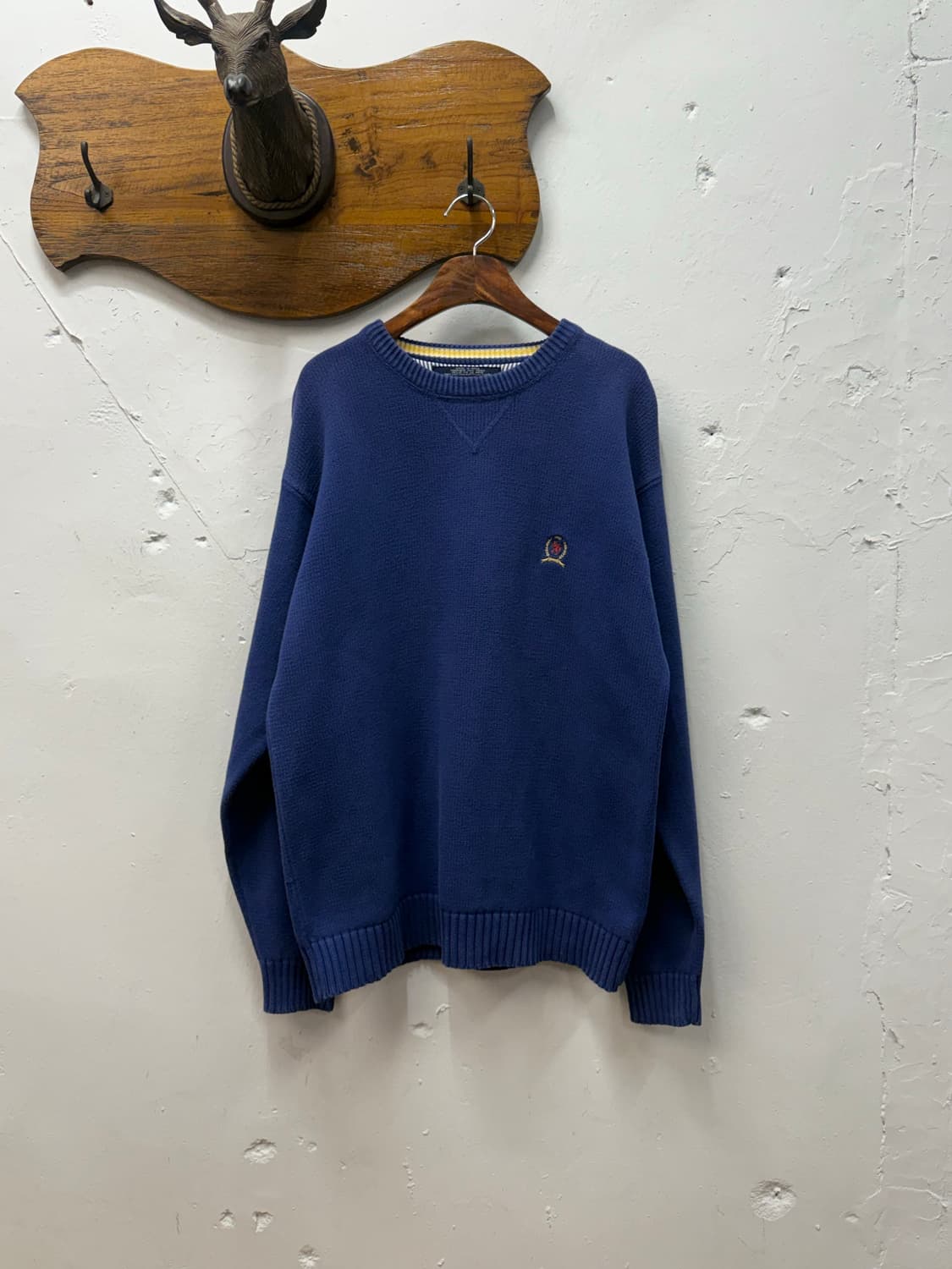 Tommy Hilfiger Crest Logo Cotton Knit Sw 상품이미지2