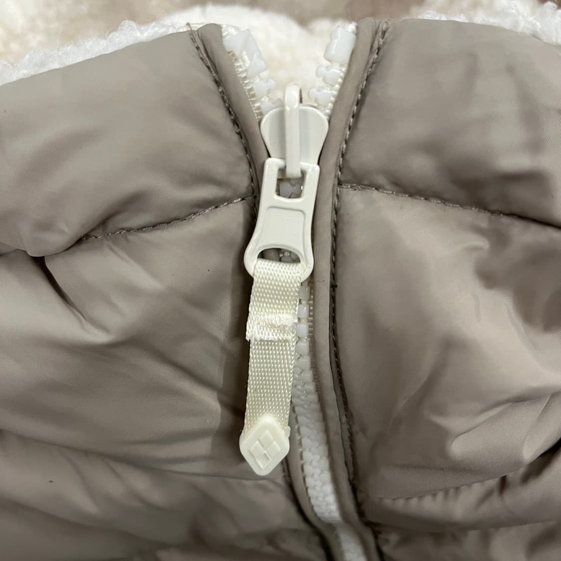 [정품/S] 몽벨 후리스 패딩 양면 자켓 아이보리 b19 상품이미지9