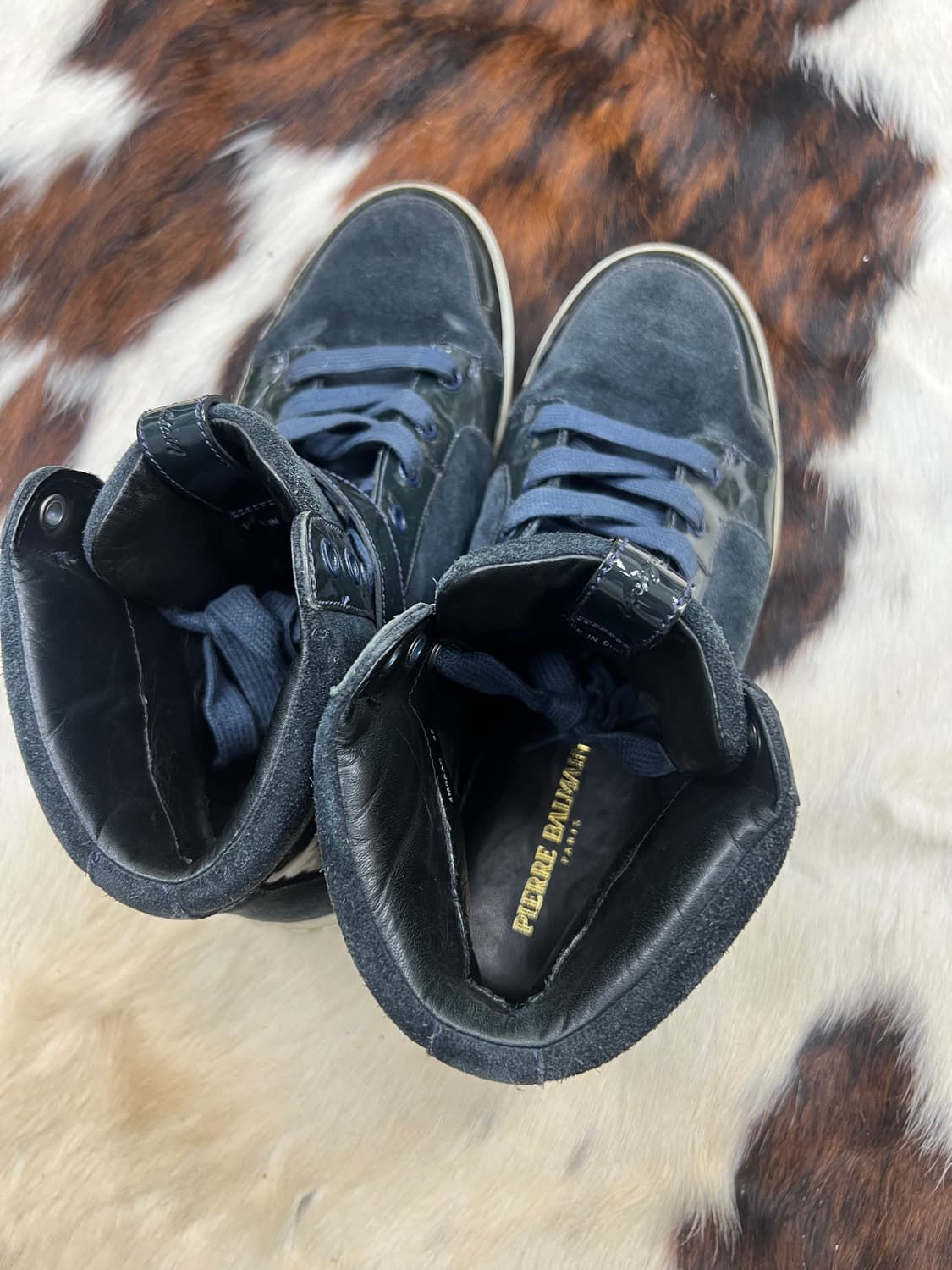 Balmain 에나멜 벨트 하이탑 스니커즈 상품이미지4