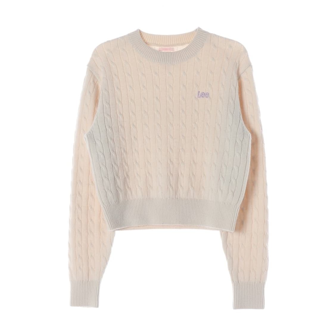 LEE 아이보리 케이블 크롭 니트 M 상품이미지1