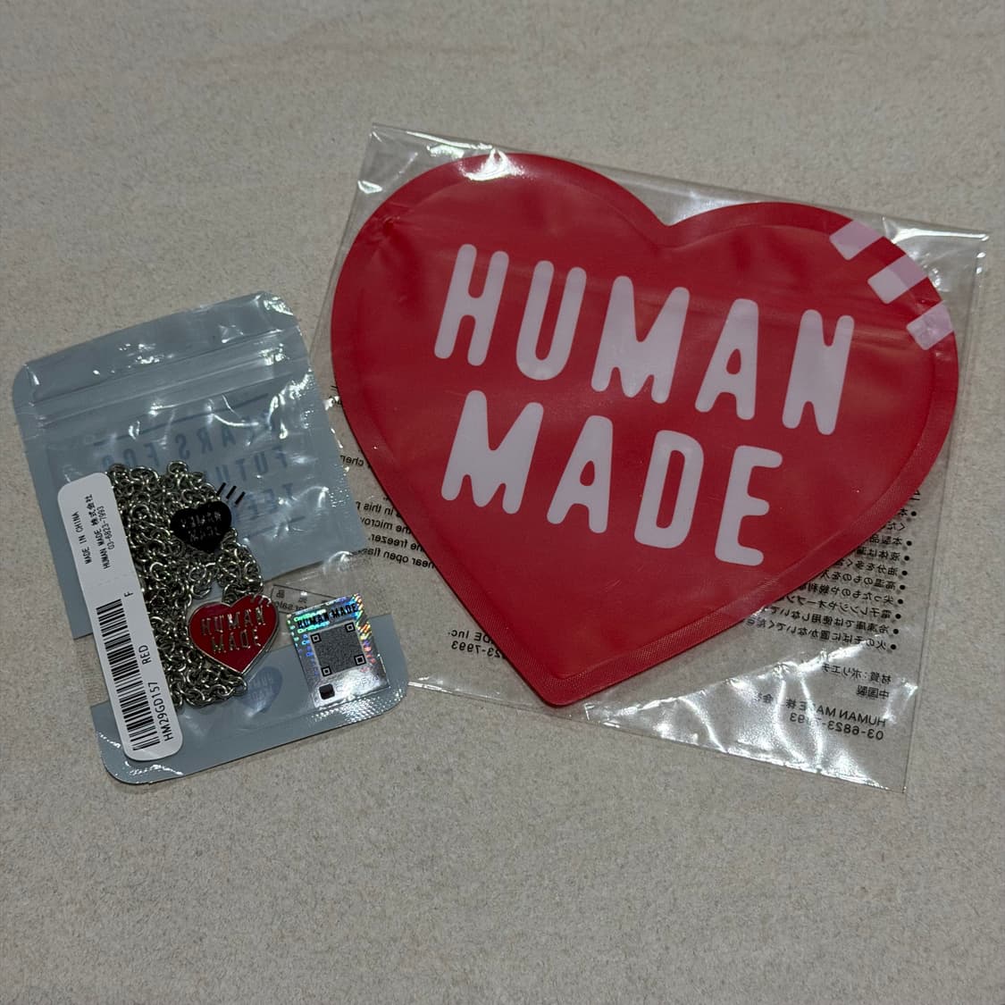 휴먼 메이드 하트 네클리스 레드 상품이미지1