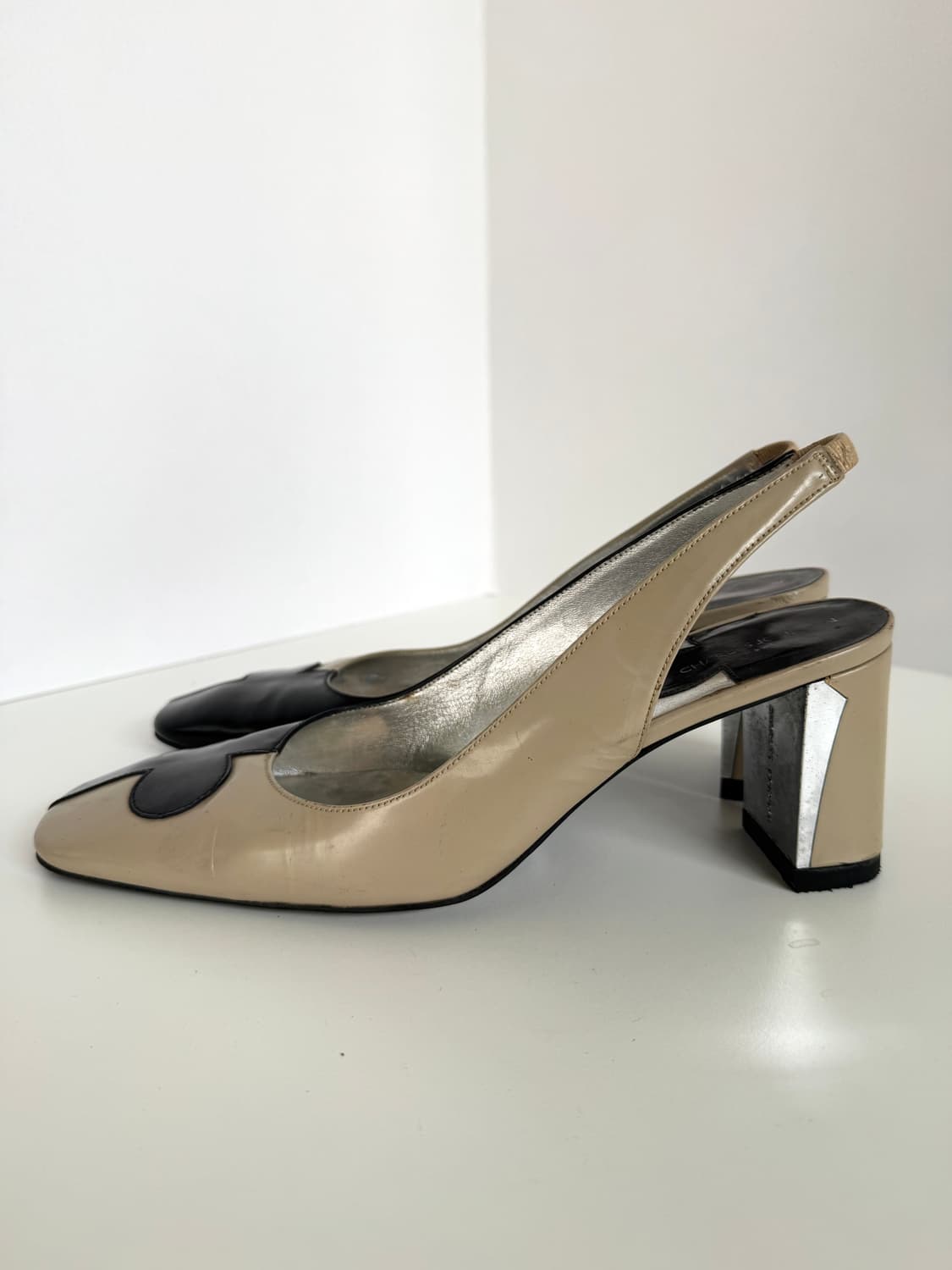 [희귀] 찰스 주르당 80s 컬러블록 슬링백  상품이미지7