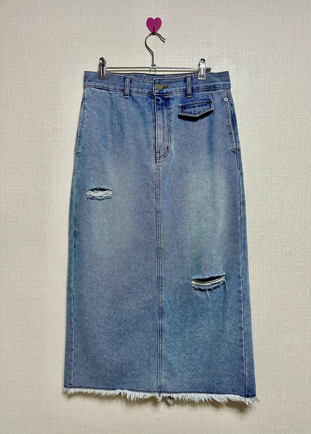 기준 kijun 구겐하임 데님 미디 스커트 L 상품이미지2