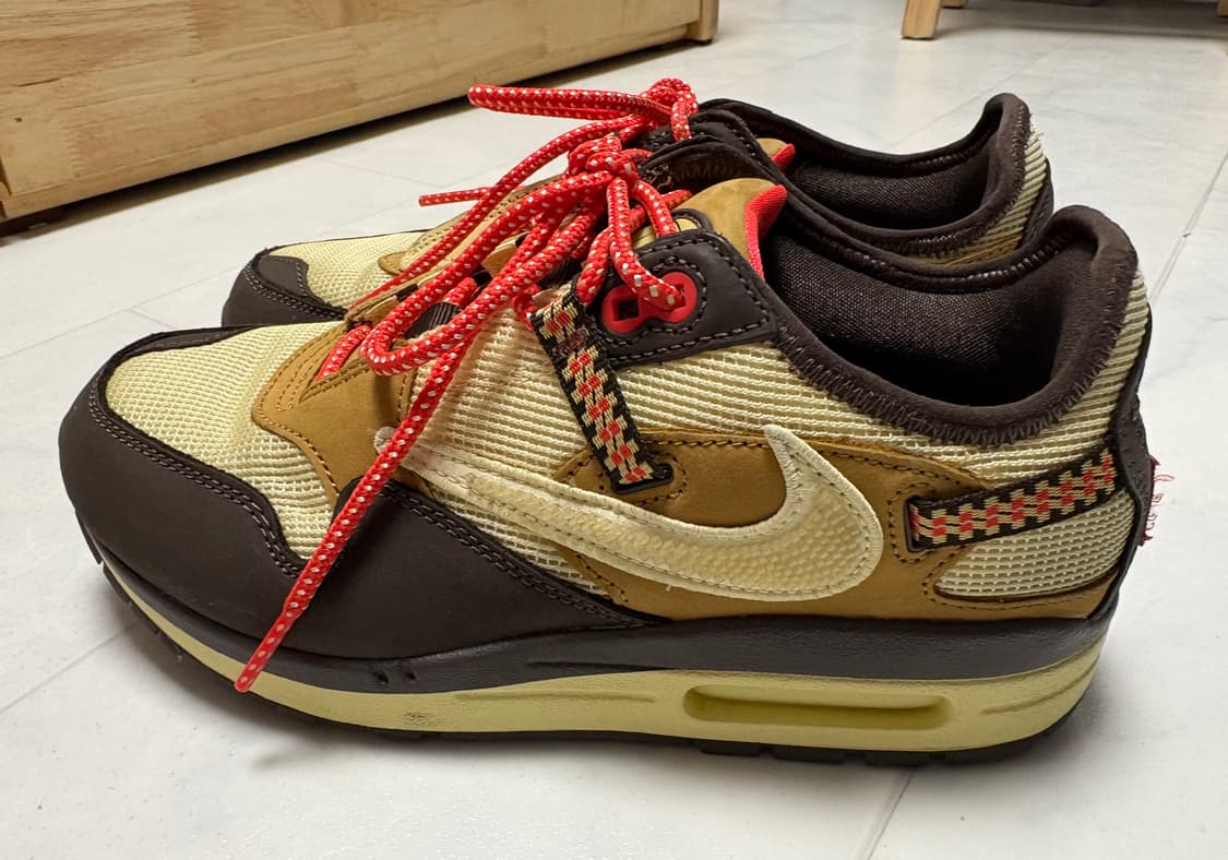 나이키 x 트래비스 스캇 에어맥스 1 캑터스 브라운 240 판매 상품이미지2