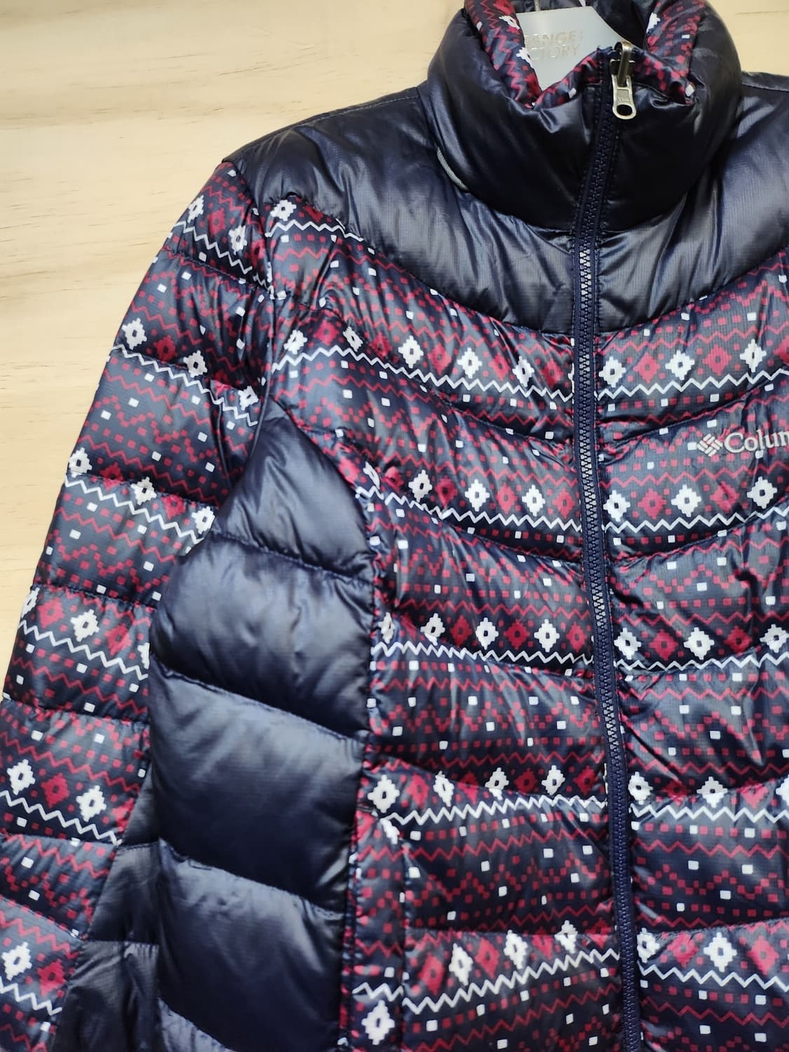 674) 콜롬비아 패턴 구스 패딩 상품이미지5