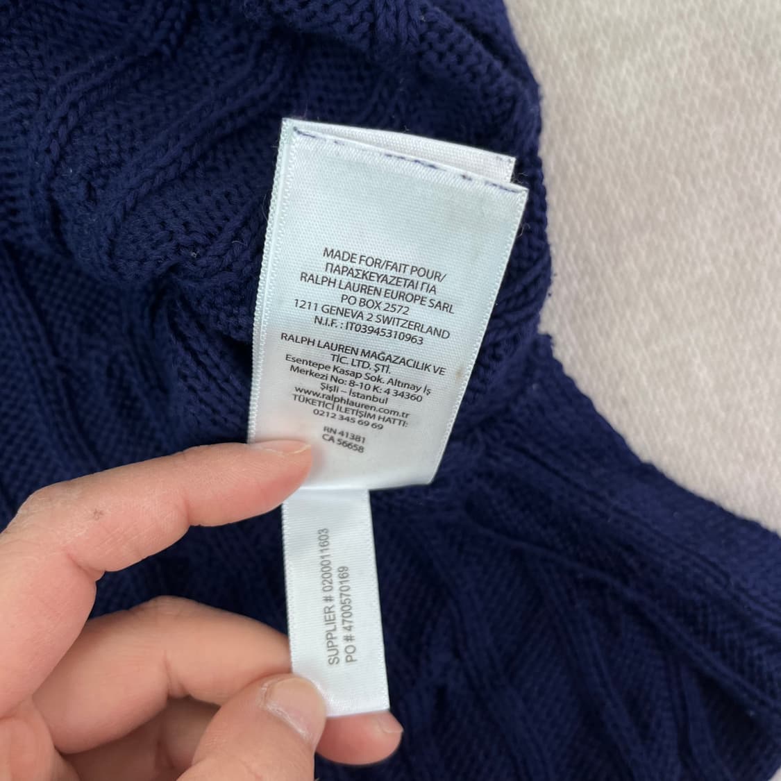 W 100 폴로랄프로렌 신형 브이넥 꽈배기 니트  상품이미지6