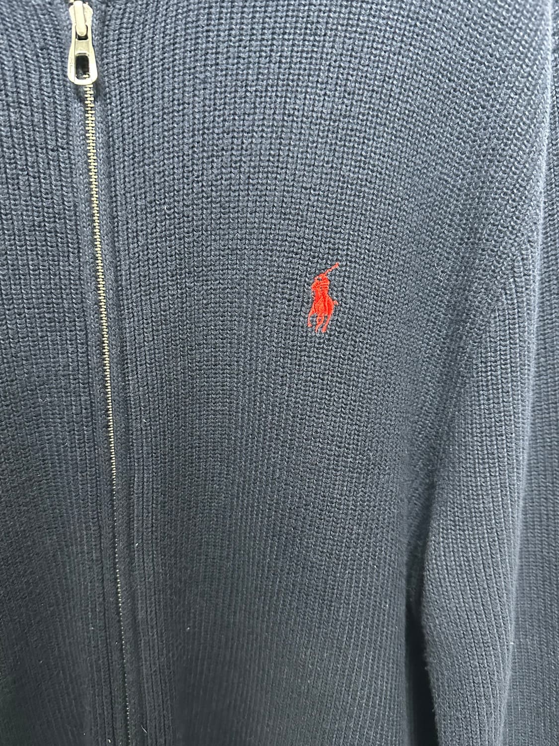 no.120 폴로 랄프로렌 풀니트집업 네이비 xl 상태s급 상품이미지3