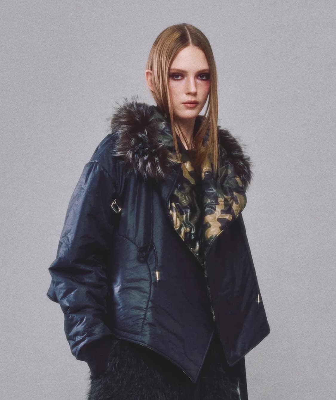 솜속 하이넥 하네스 푸퍼 재킷 상품이미지1