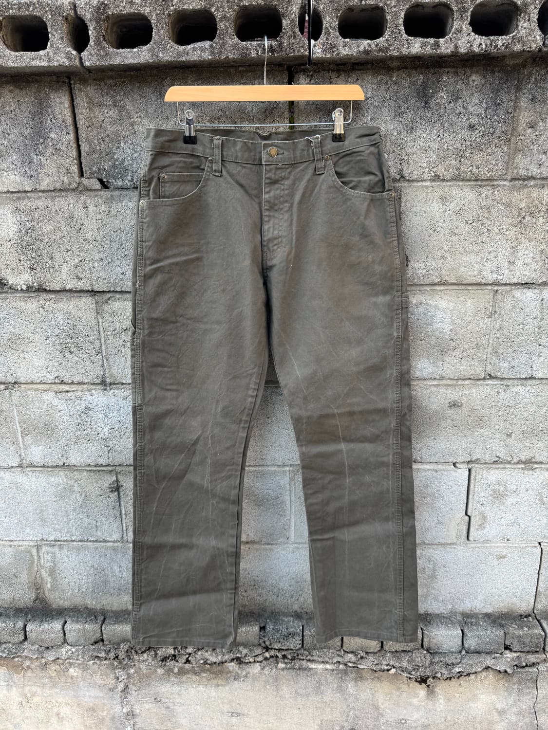 디키즈 카펜터 싱글니 워크 팬츠 다크 그린 모스그린 상품이미지1