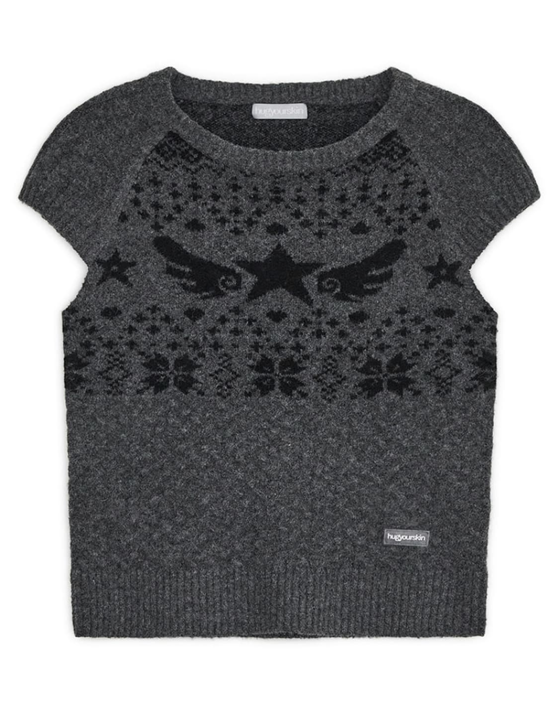 Star-wing knit top (Charcoal) 상품이미지1