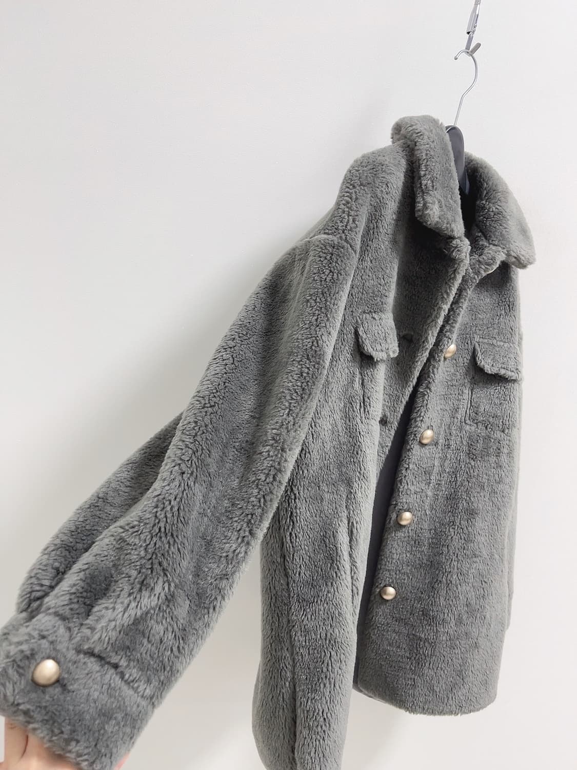 올리몰리 울혼방 페이크 무스탕 자켓 상품이미지6