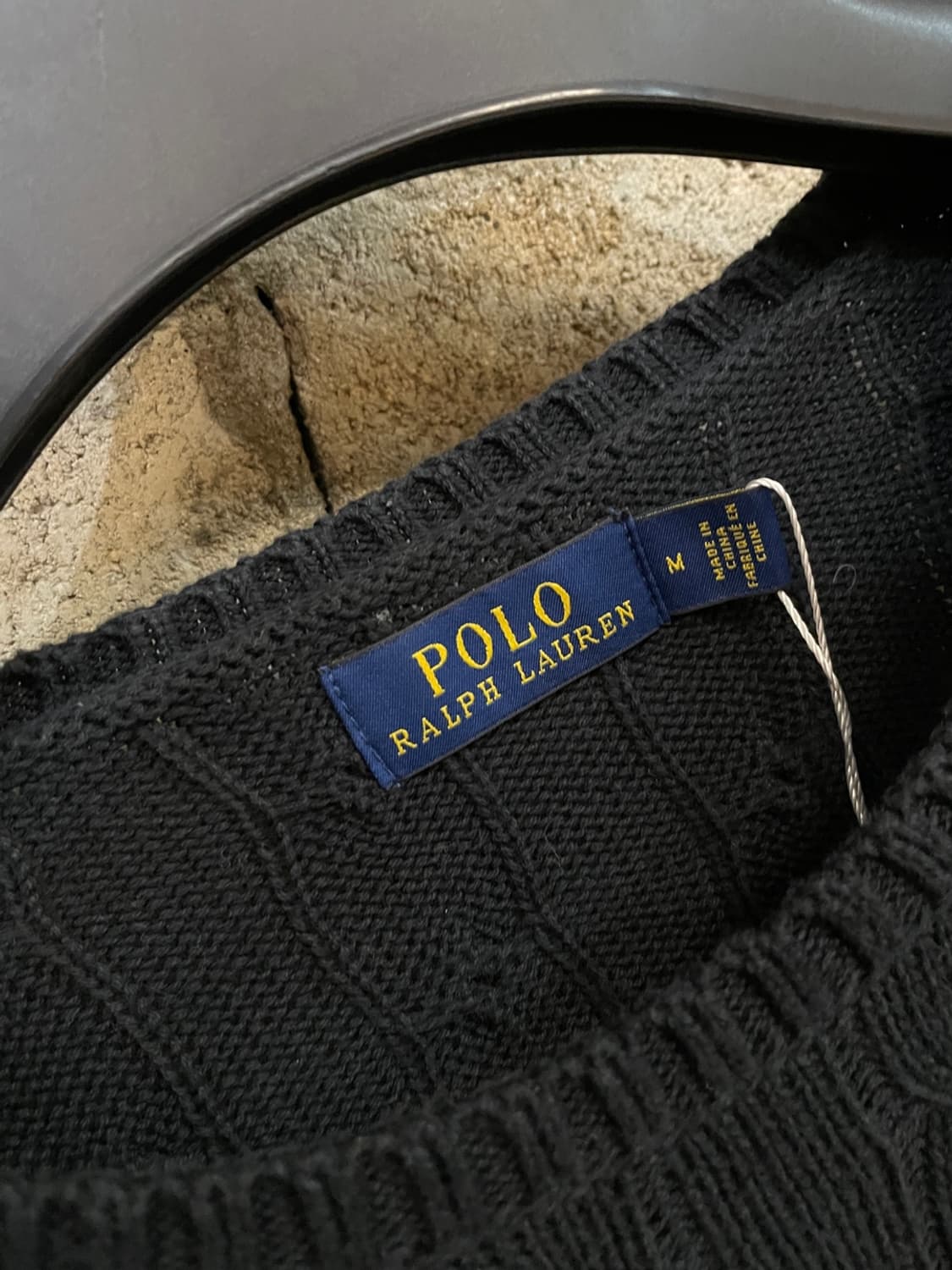 폴로 랄프로렌 블랙 코튼 케이블 니트  상품이미지5