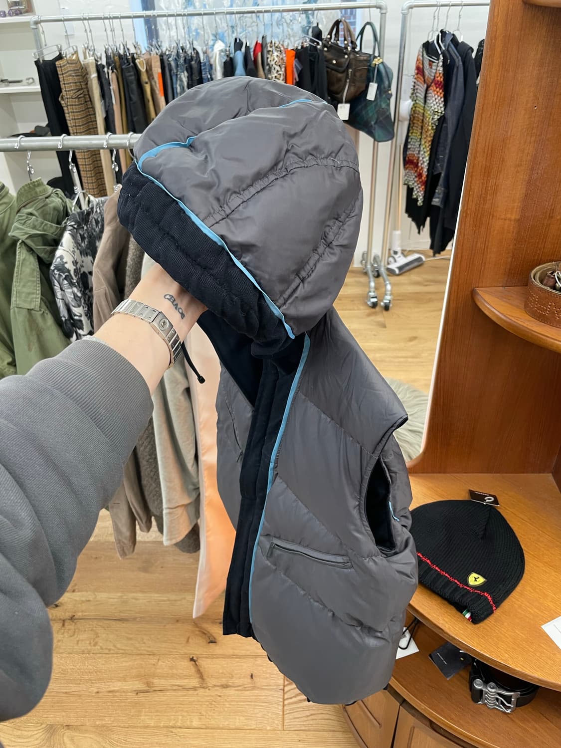 [M] 겐조 후드 다운 베스트 상품이미지6