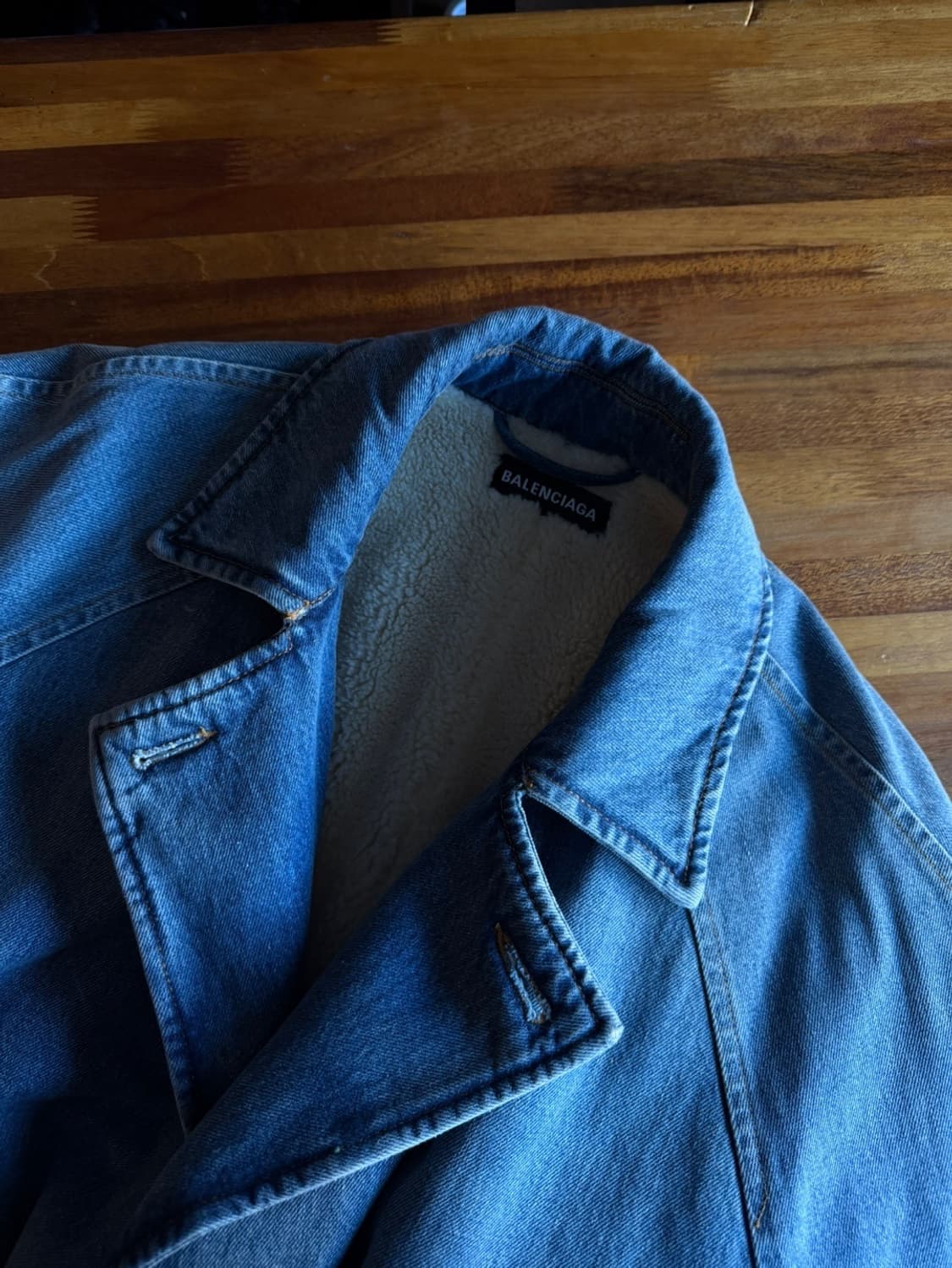 발렌시아가 아카이브 데님 시어링 코트 100~105 상품이미지5