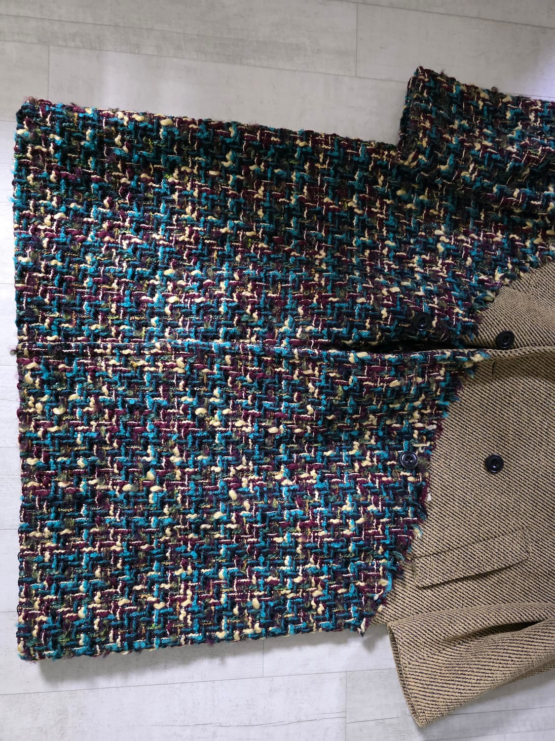 앤더슨벨 세인드 울 패널 브레스티드 코트 M 상품이미지6