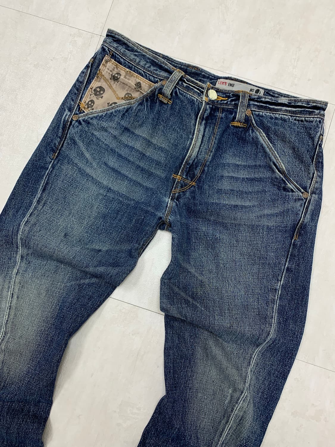 리바이스 엔지니어드 해골 패턴 포켓 데님 팬츠 #694 상품이미지5