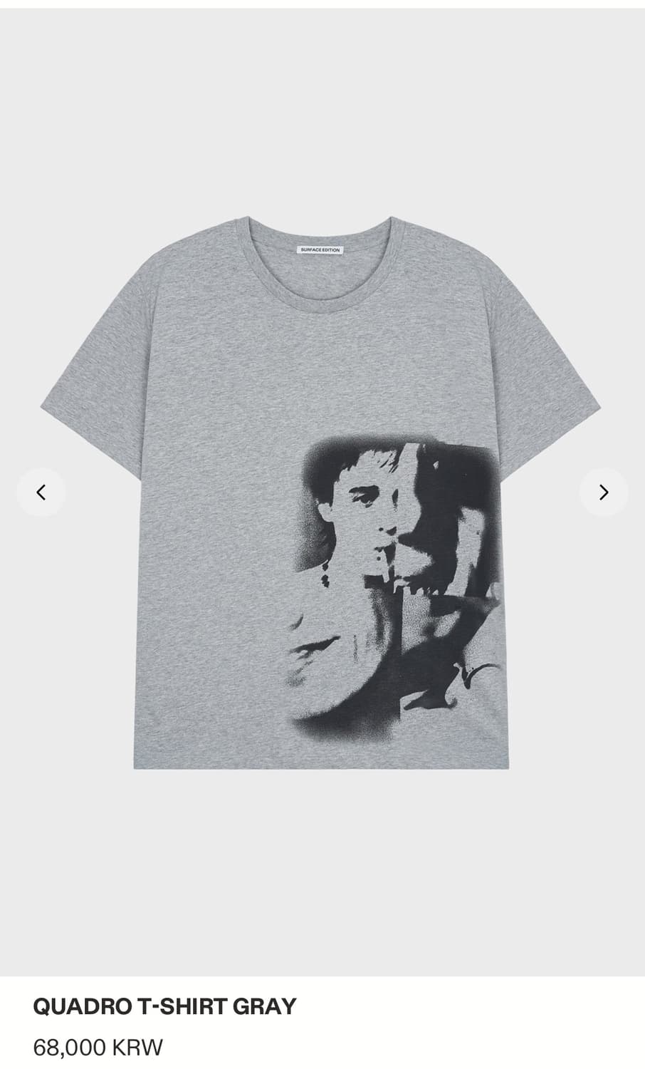 Surface Edition QUADRO T-SHIRT GRAY 상품이미지2