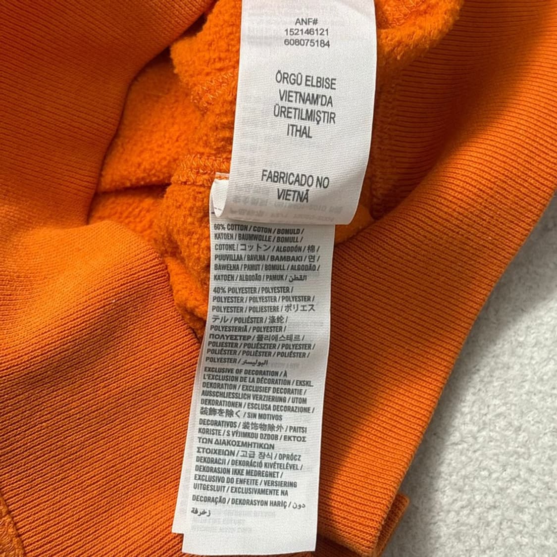  ABERCROMBIE & FITCH 1892 자수 후드집업 오렌지 S 상품이미지8