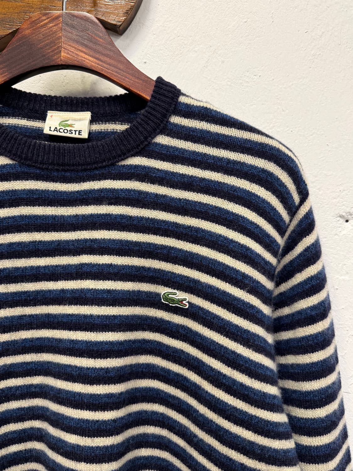 77) Lacoste Striped Wool Crewneck Knit S 상품이미지3
