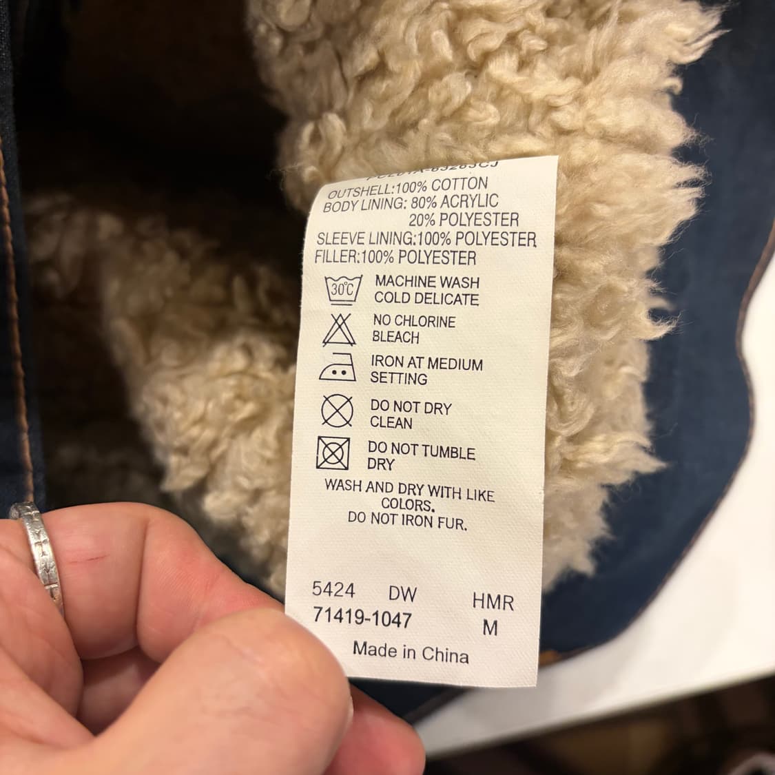 [M] 리바이스 타입 1 쉐르파 데님 자켓 청자켓 B386 상품이미지10