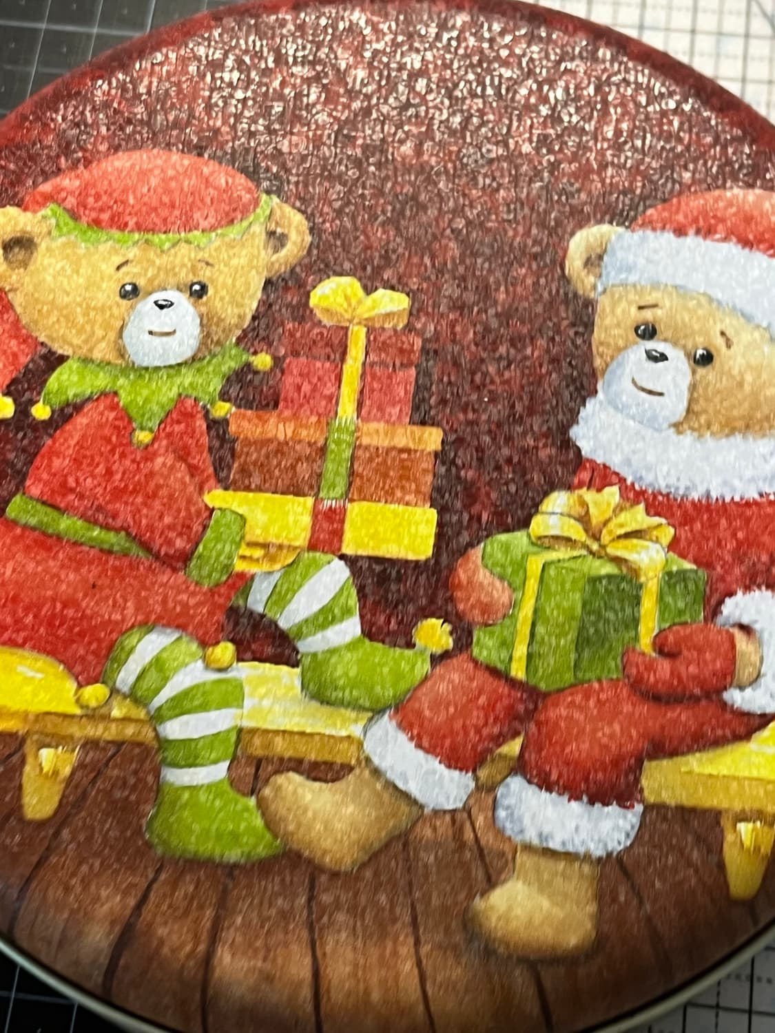 홍콩 제니 베이커리 크리스마스 한정 틴케이스 (원형 쿠키 보관함 성탄절 상품이미지2