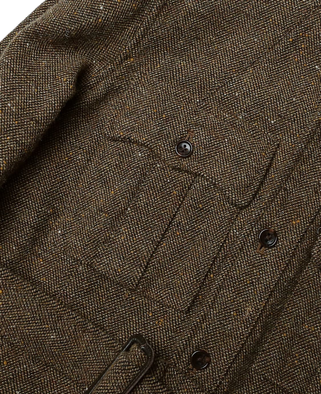 빔즈 플러스 [Beams +] 울 플랙스 헤링본 벨티드 사파리 자켓 상품이미지4