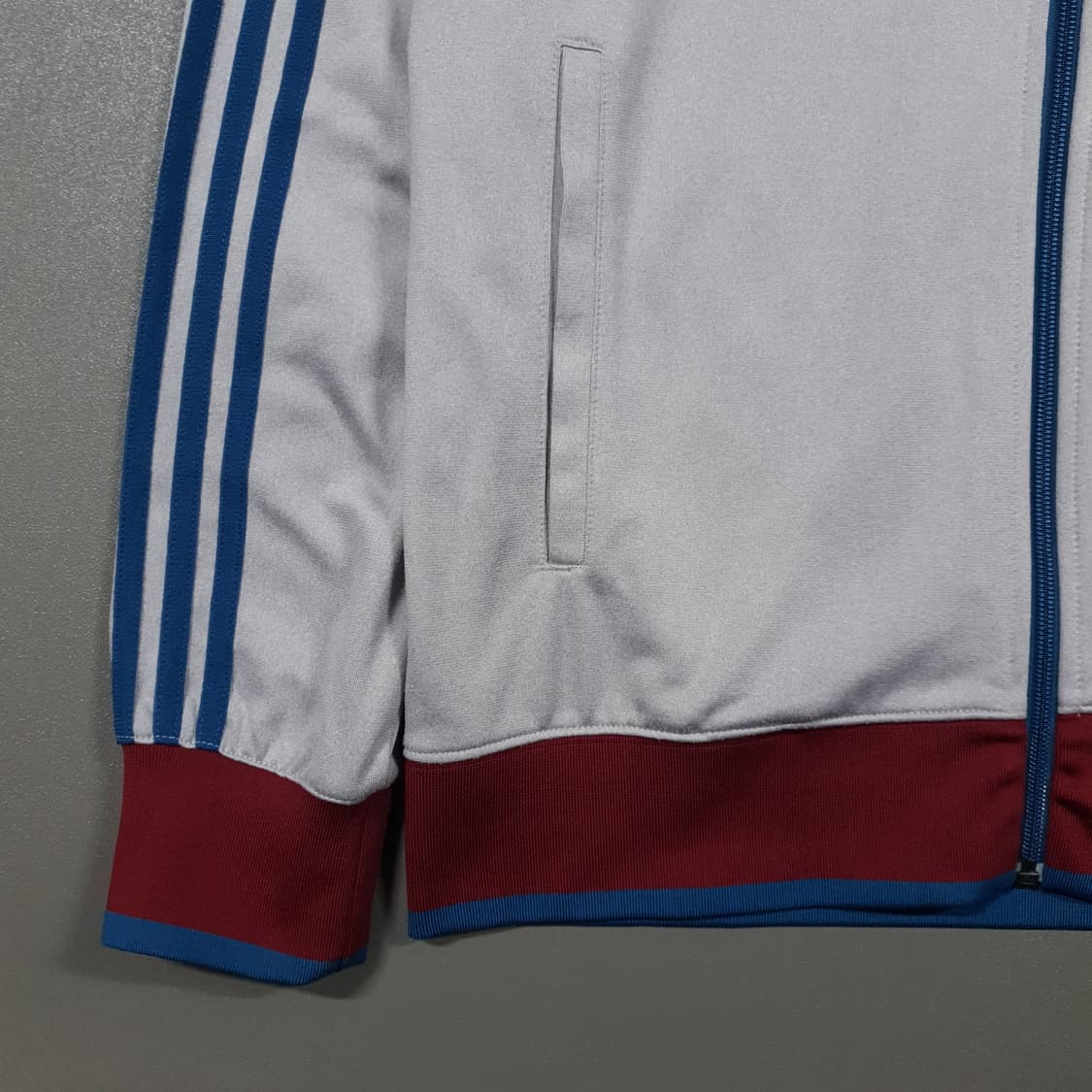 105) 아디다스 희귀 대장급 바이에른 뮌헨 트랙탑 그레이 져지 자켓 상품이미지5