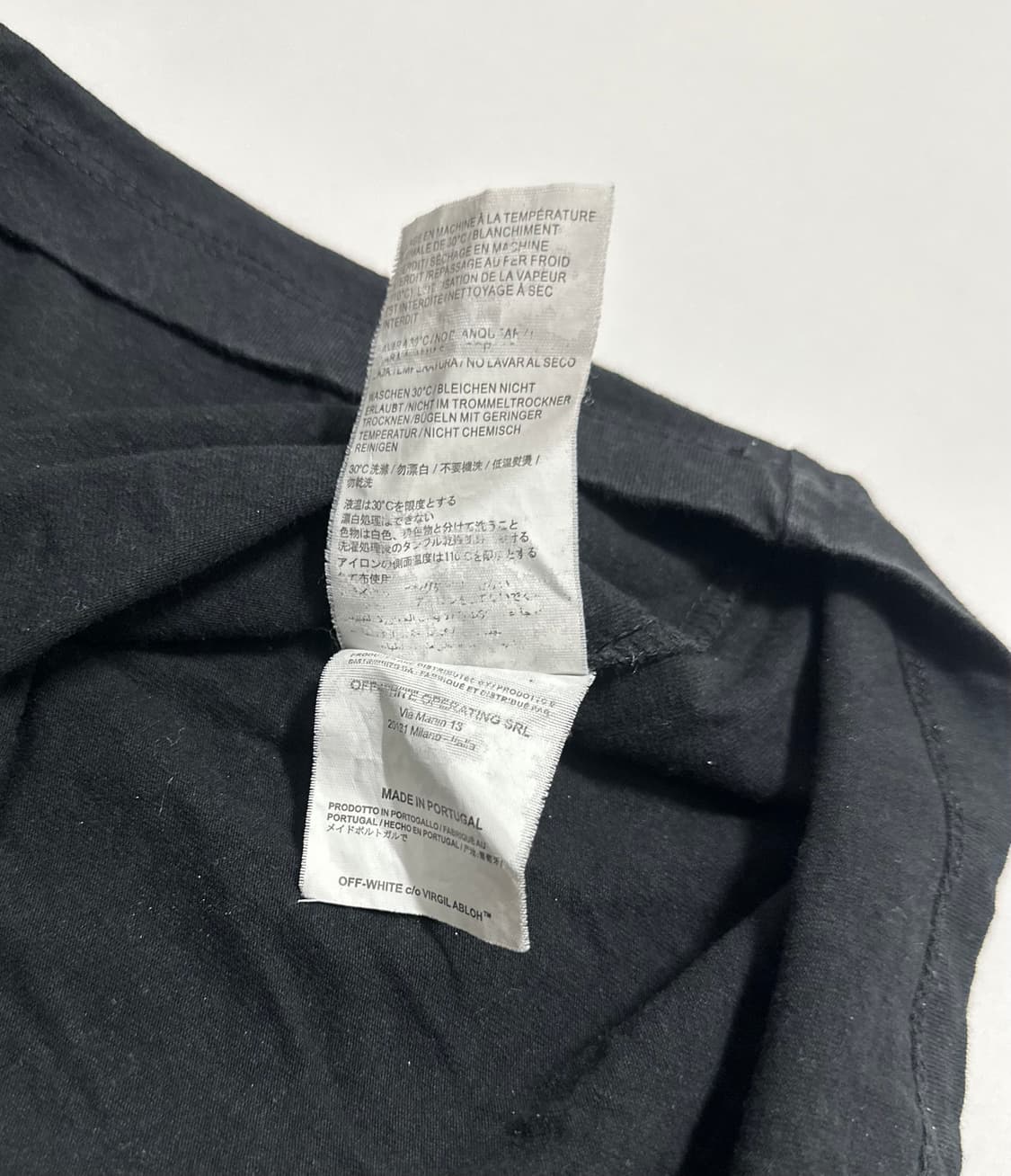 오프화이트 블랙 오렌지 그래피티 반팔티 M 상품이미지5