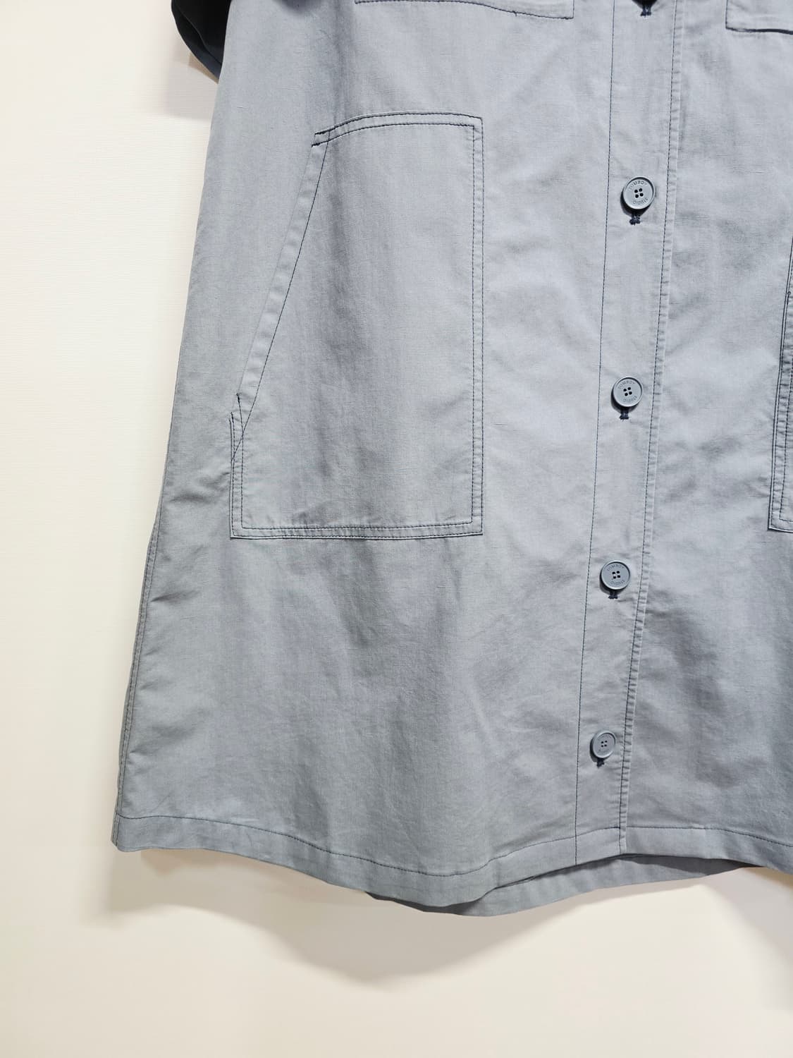 스튜디오톰보이  셔츠 원피스 블루 그레이 상품이미지3