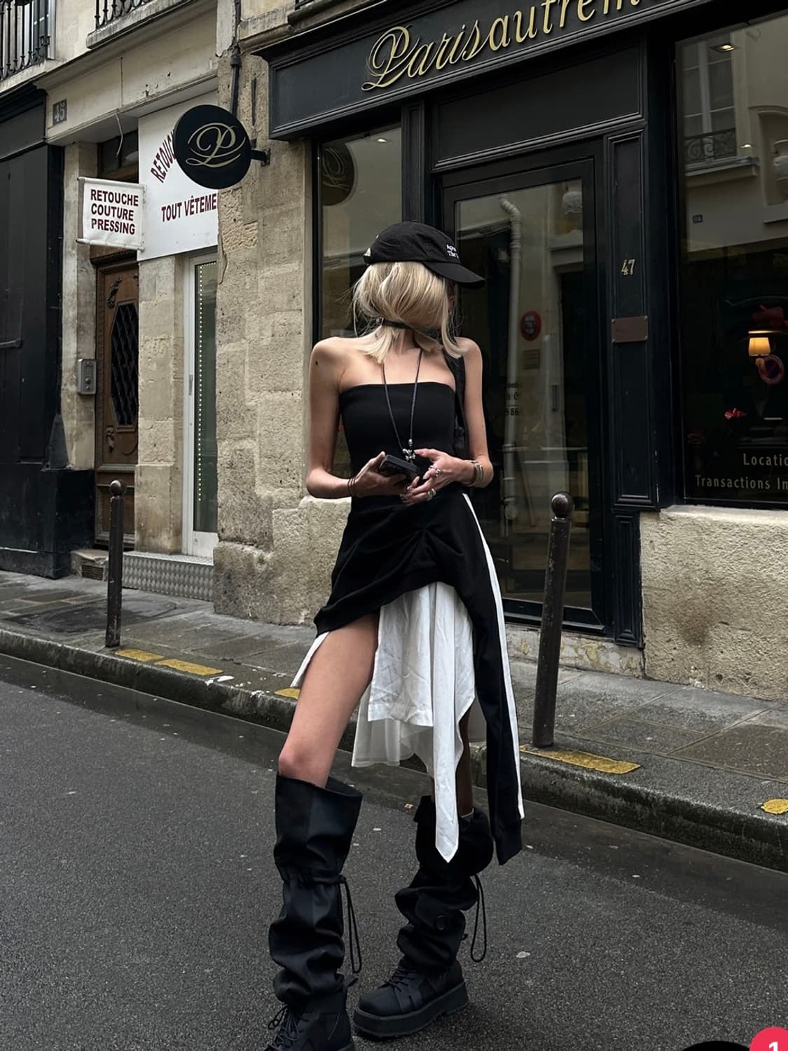 PINKPARKS WARDEN EDGE Tube Dress 상품이미지4