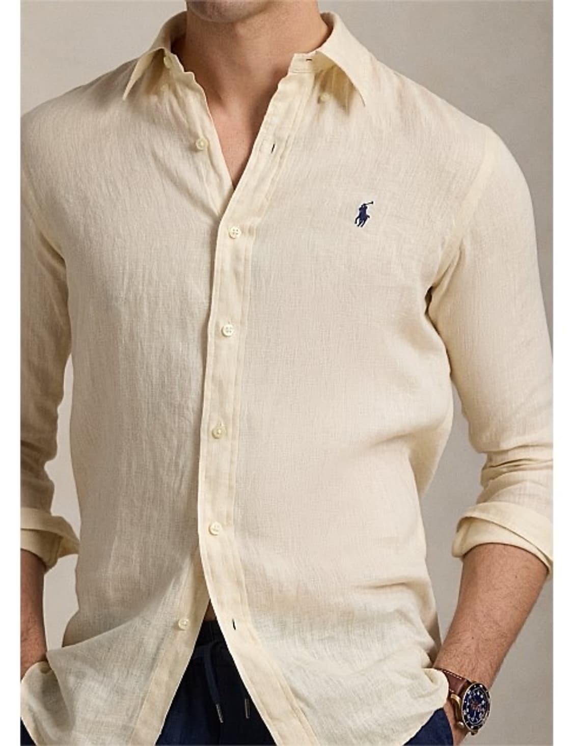 Polo Ralph Lauren Custom Fit Linen Shirt 상품이미지1