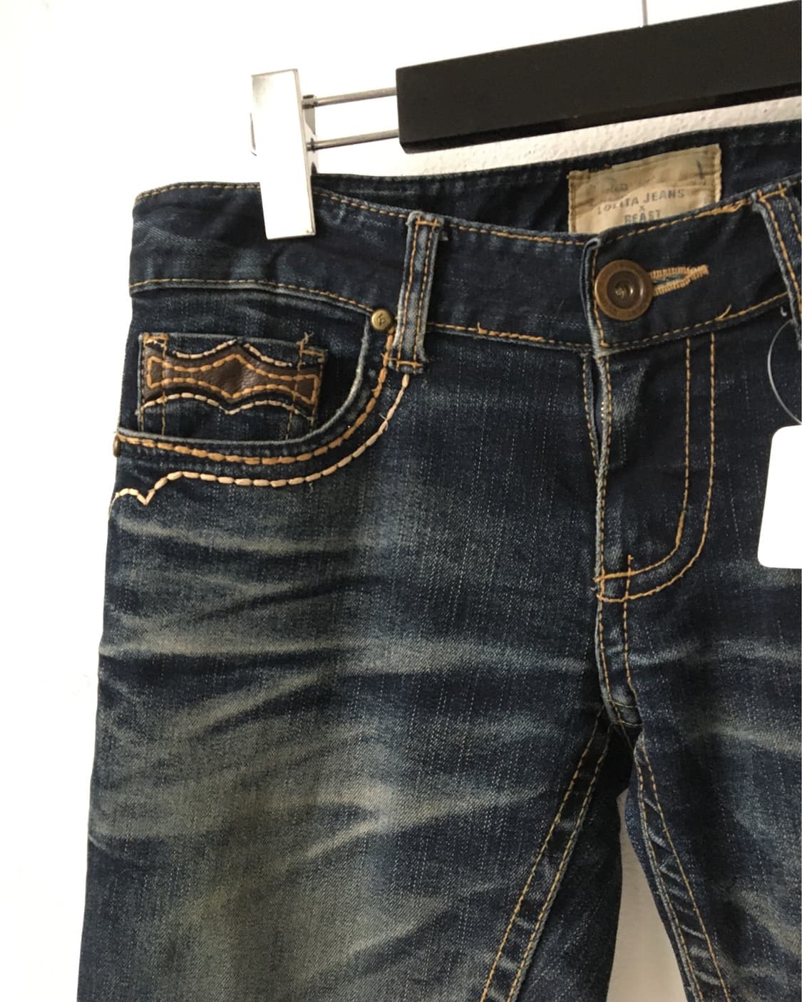 back patch point washing denim pants 상품이미지5