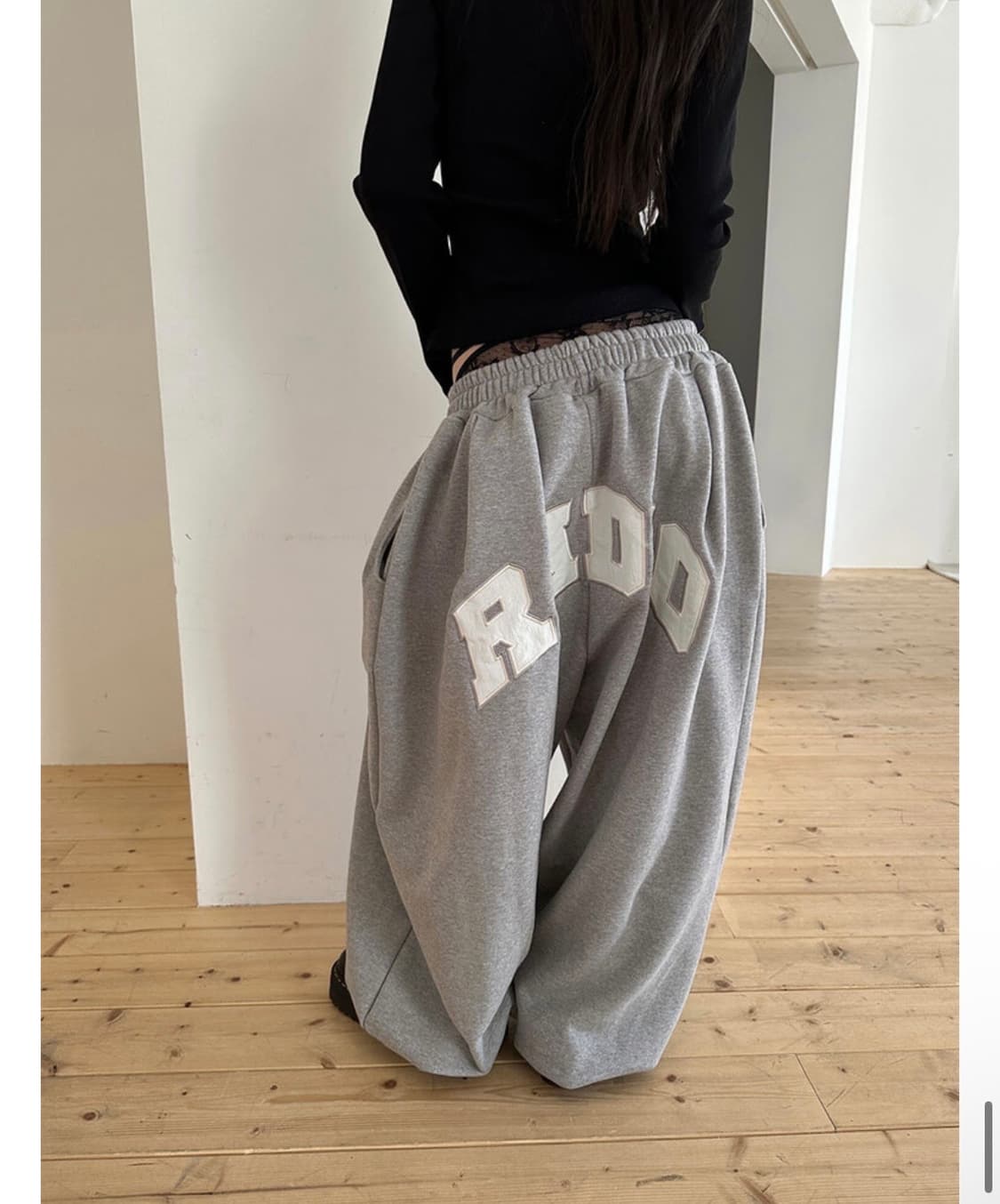 사토미라디오) Layered Rib Top BK F 상품이미지3