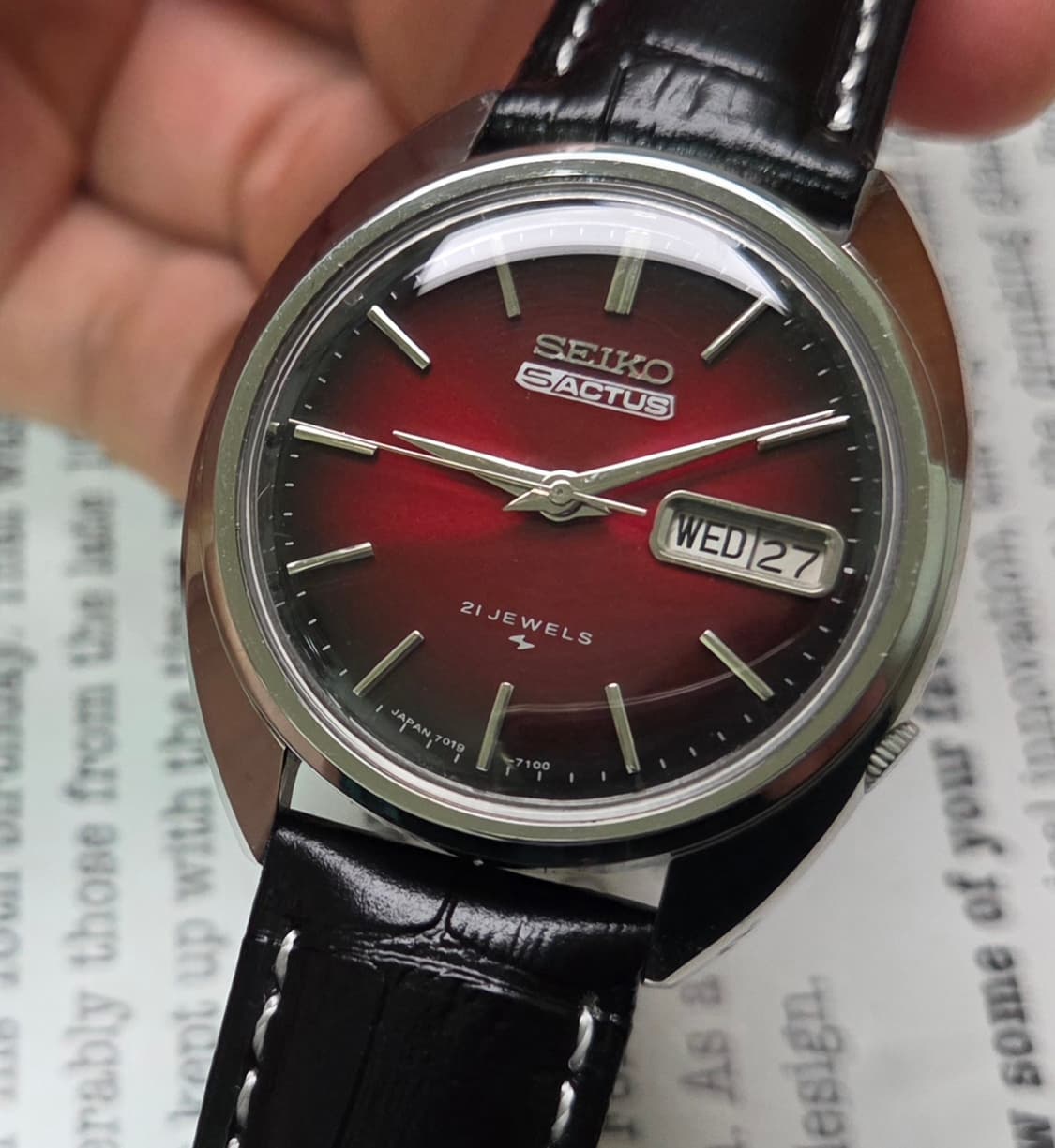 빈티지 세이코 데이데이트 투톤레드(붉은말의해) 7019 오토매틱  상품이미지10