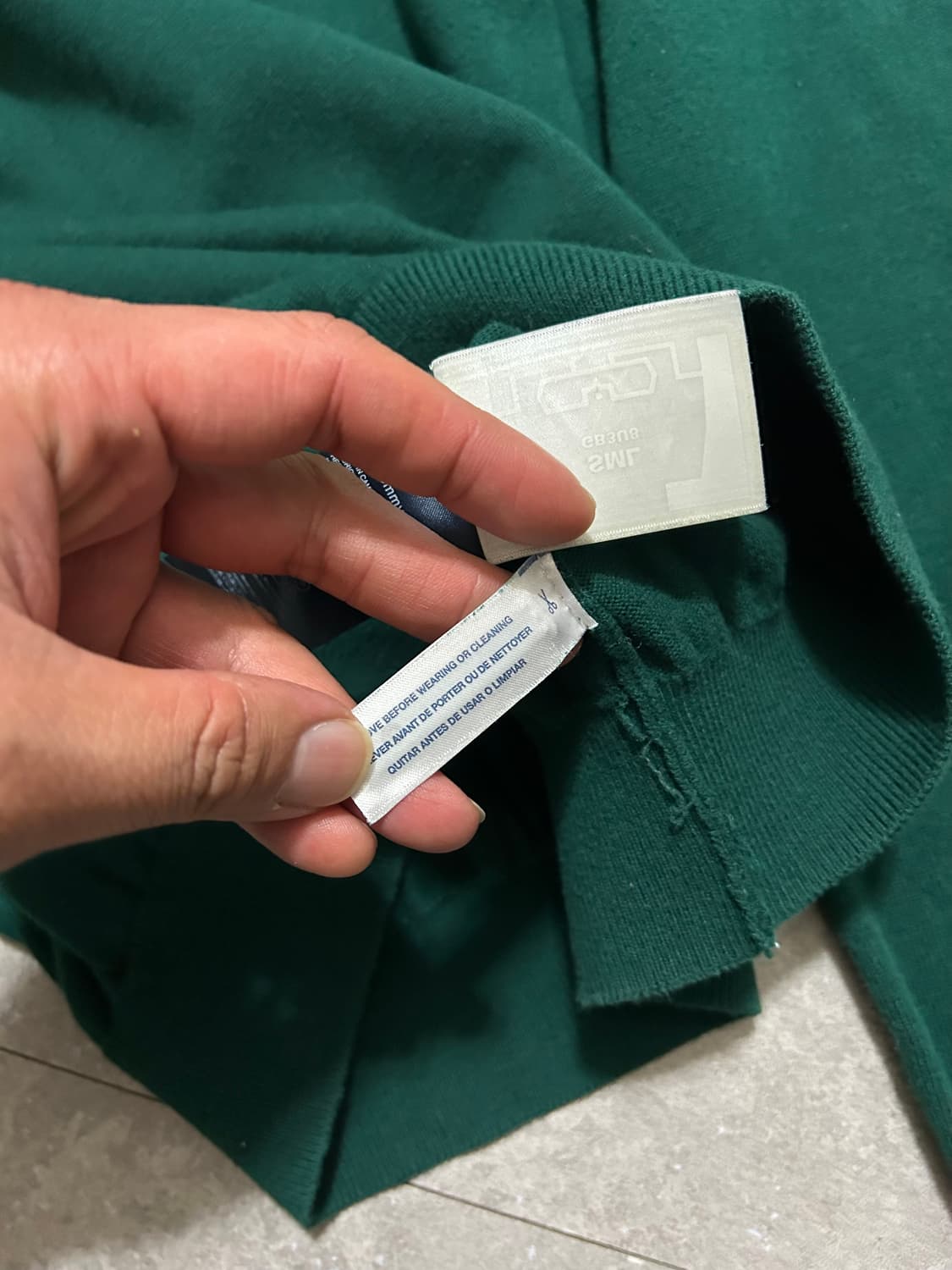 티미힐피거 다크그린  빈티지 코튼 니트  95size  상품이미지6