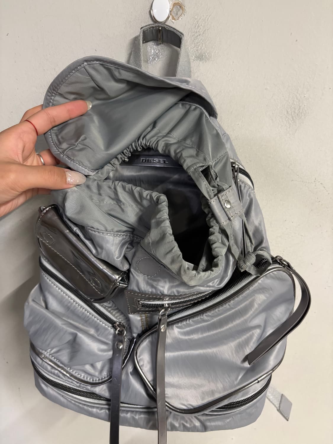 DIESEL pocket backpack gray  상품이미지10
