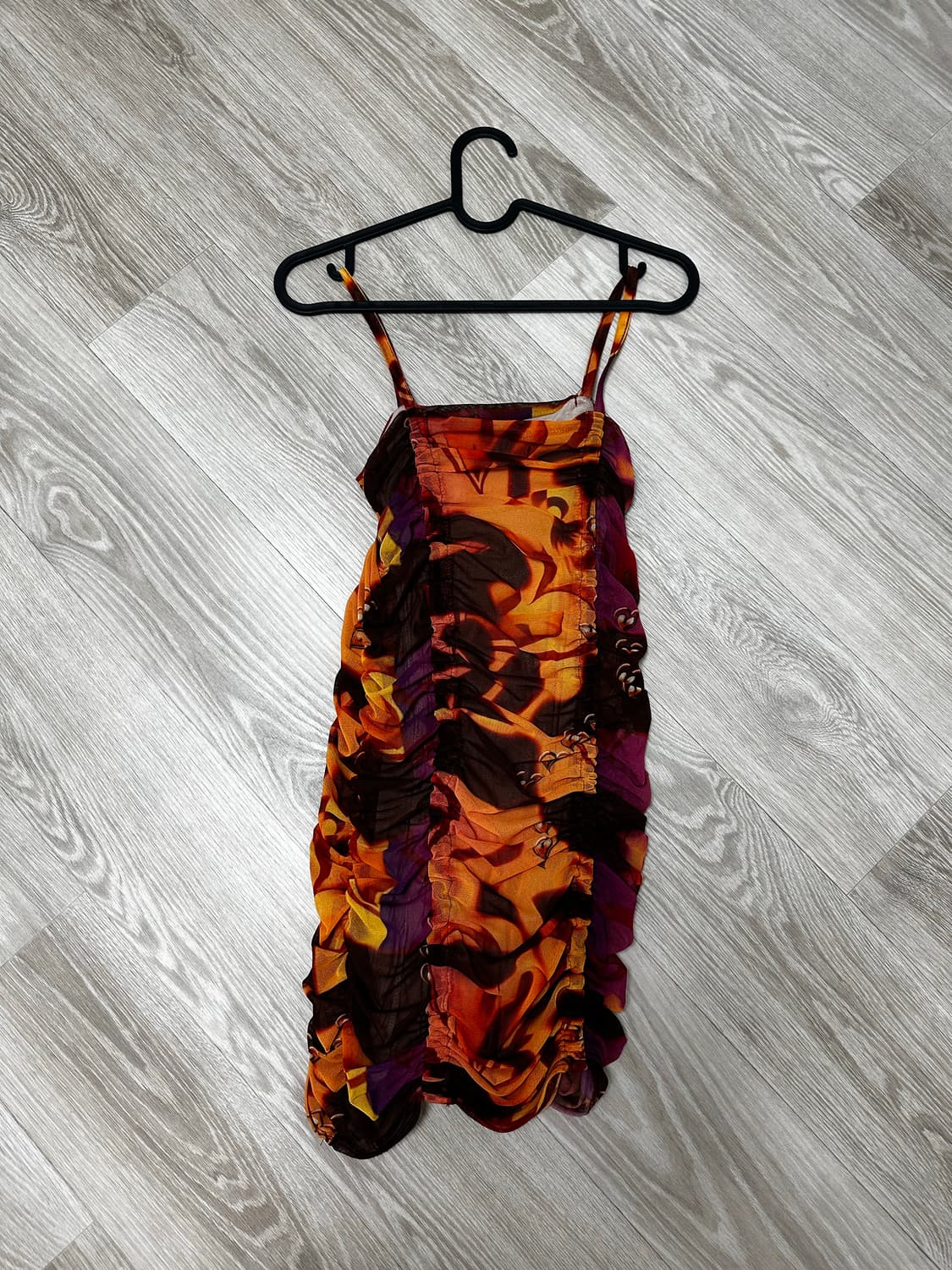 WNUS x RMHN 와이낫어스 MeshDress Pink orange 상품이미지4