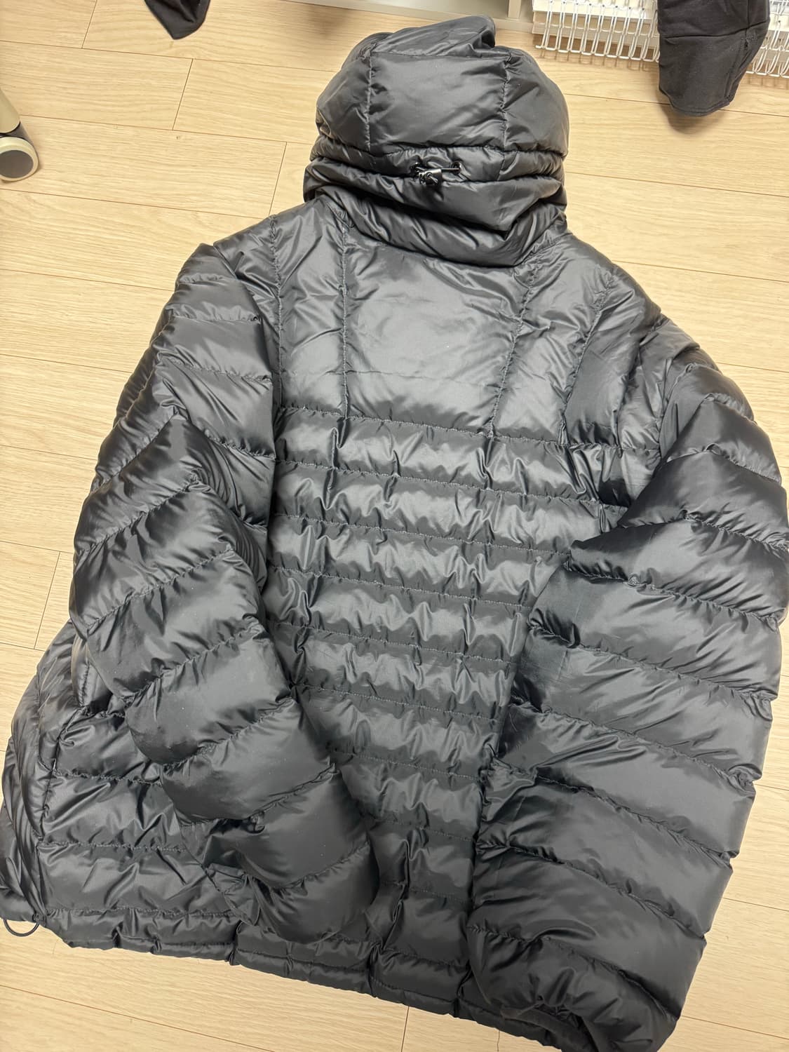 (L) 슈프림 마이크로 다운 하프 집 후드 풀오버 블랙 24FW 상품이미지3