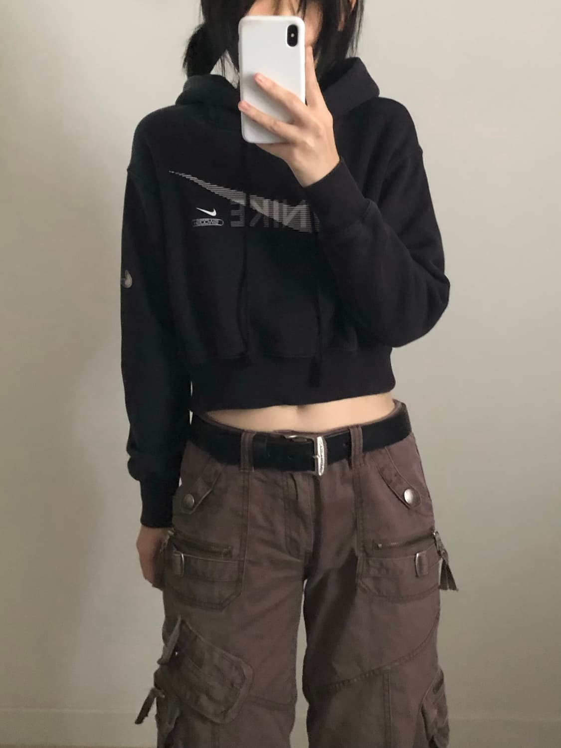 나이키 크롭 후드티 상품이미지1